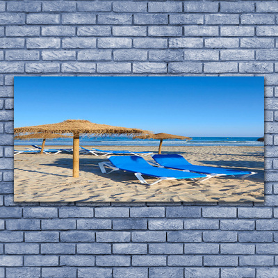 Plexiglas® Wall Art Beach landscape grey