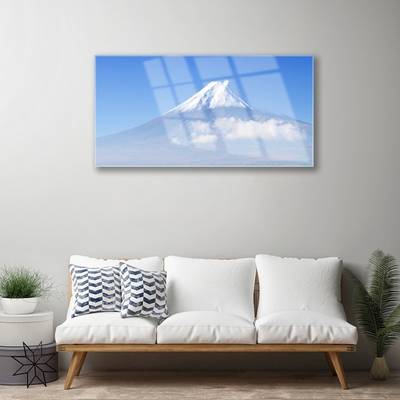 Plexiglas® Wall Art Mountains landscape white blue