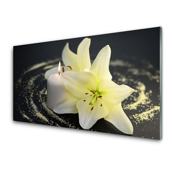 Plexiglas® Wall Art Flower floral white yellow