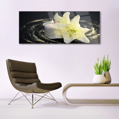 Plexiglas® Wall Art Flower floral white yellow