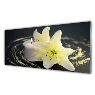 Plexiglas® Wall Art Flower floral white yellow