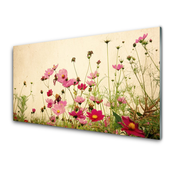 Plexiglas® Wall Art Flowers floral pink red