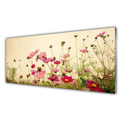 Plexiglas® Wall Art Flowers floral pink red