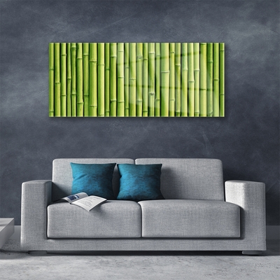 Plexiglas® Wall Art Bamboo canes floral green