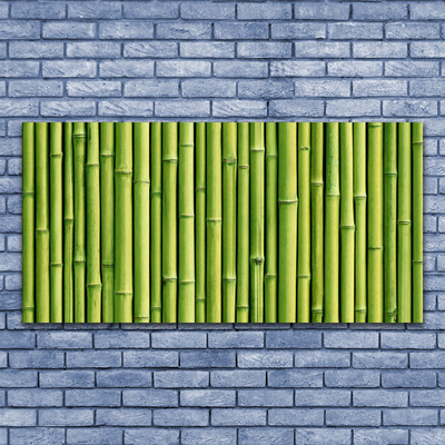 Plexiglas® Wall Art Bamboo canes floral green