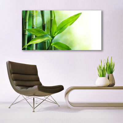 Plexiglas® Wall Art Bamboo canes floral green