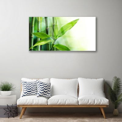 Plexiglas® Wall Art Bamboo canes floral green