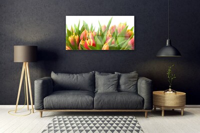 Plexiglas® Wall Art Tulips floral orange yellow