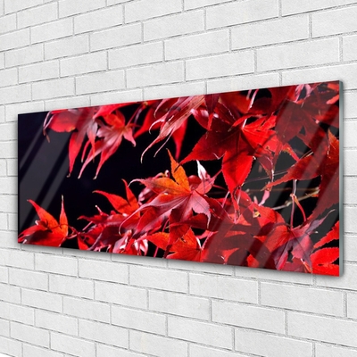 Plexiglas® Wall Art Leaves floral orange