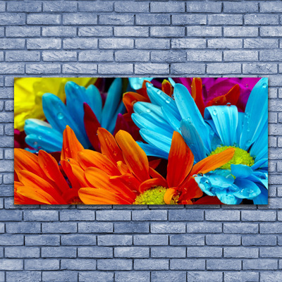 Plexiglas® Wall Art Flowers floral red blue orange