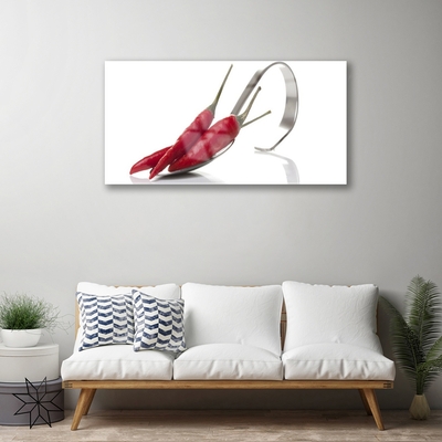 Plexiglas® Wall Art Chili spoon kitchen red silver