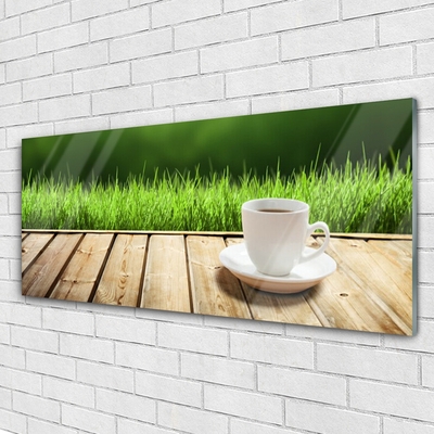 Plexiglas® Wall Art Grass cup nature white green