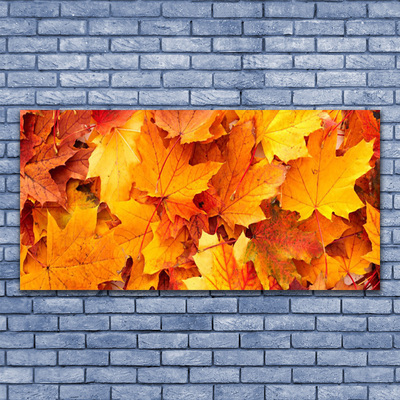 Plexiglas® Wall Art Leaves floral yellow