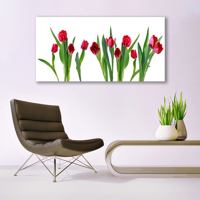 Plexiglas® Wall Art Tulips floral red