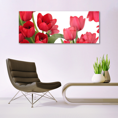 Plexiglas® Wall Art Tulips floral red