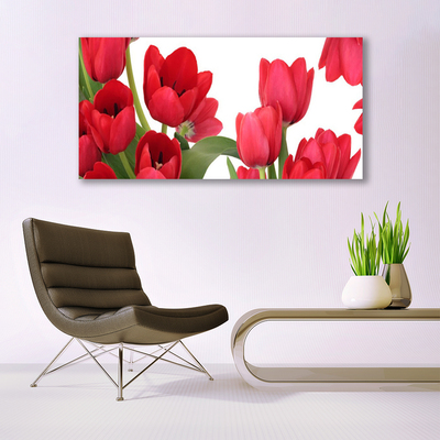 Plexiglas® Wall Art Tulips floral red