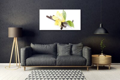 Plexiglas® Wall Art Vanilla leaves floral brown yellow green