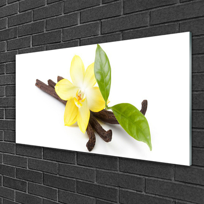 Plexiglas® Wall Art Vanilla leaves floral brown yellow green