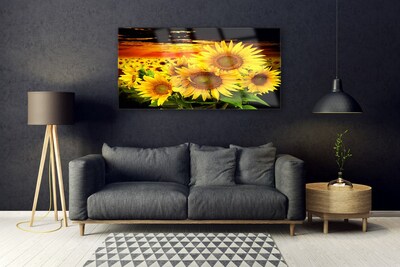 Plexiglas® Wall Art Sunflowers floral yellow brown