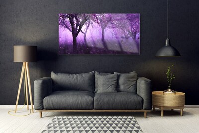 Plexiglas® Wall Art Trees nature purple pink