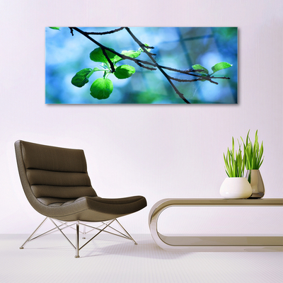 Plexiglas® Wall Art Branch leaves floral black green