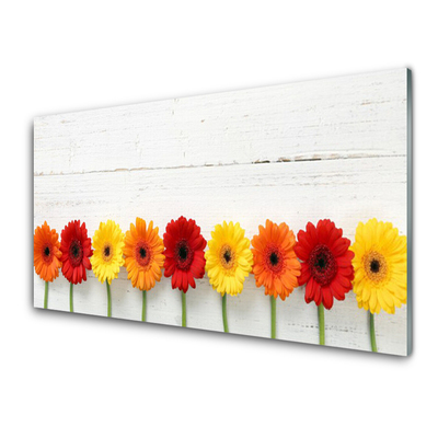 Plexiglas® Wall Art Flowers floral orange red yellow