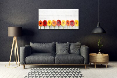 Plexiglas® Wall Art Flowers floral orange red yellow