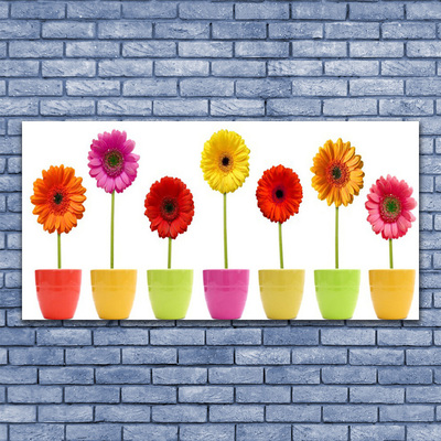 Plexiglas® Wall Art Flowers floral orange pink red yellow