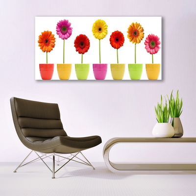 Plexiglas® Wall Art Flowers floral orange pink red yellow