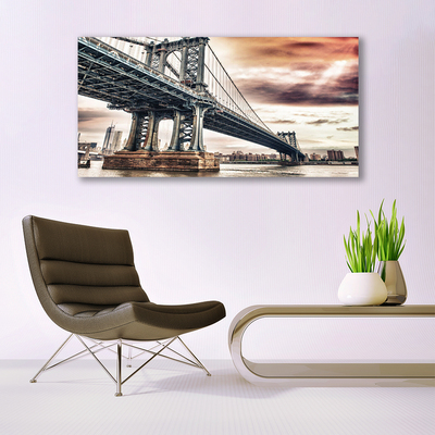 Plexiglas® Wall Art Bridge architecture grey brown