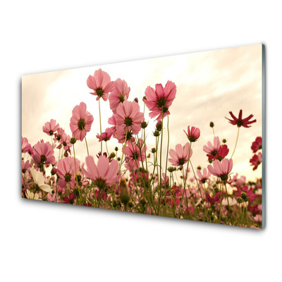 Plexiglas® Wall Art Flowers floral pink green