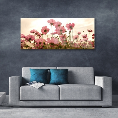 Plexiglas® Wall Art Flowers floral pink green