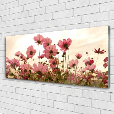 Plexiglas® Wall Art Flowers floral pink green