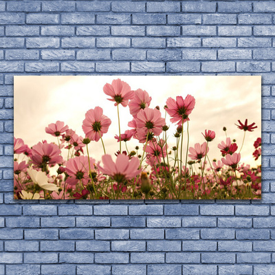 Plexiglas® Wall Art Flowers floral pink green