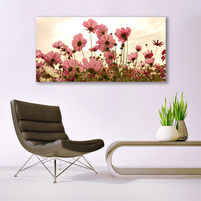 Plexiglas® Wall Art Flowers floral pink green