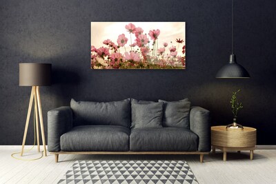 Plexiglas® Wall Art Flowers floral pink green