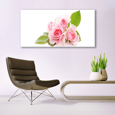 Plexiglas® Wall Art Roses floral pink