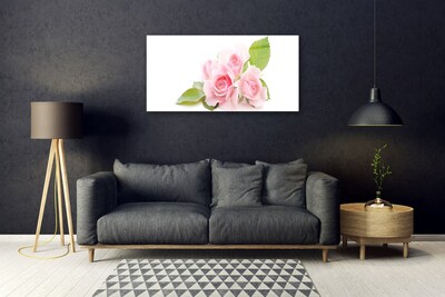 Plexiglas® Wall Art Roses floral pink