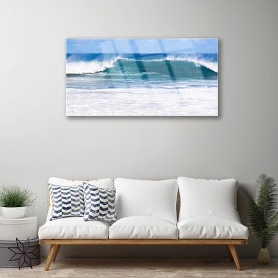 Plexiglas® Wall Art Sea landscape blue white