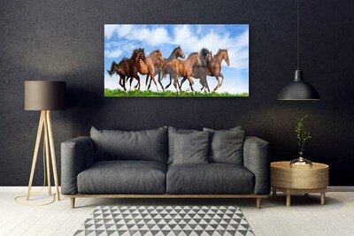 Plexiglas® Wall Art Horses animals brown white