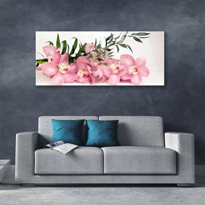 Plexiglas® Wall Art Petals floral pink green