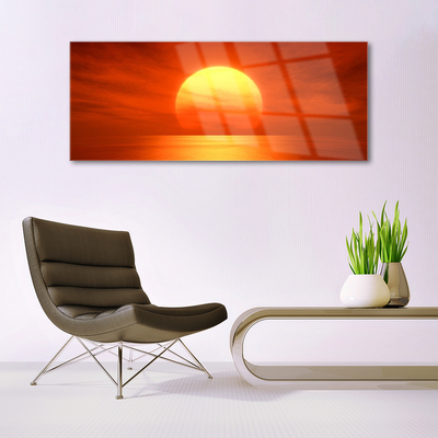 Plexiglas® Wall Art Sun landscape yellow