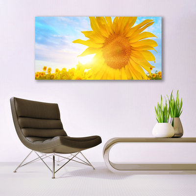 Plexiglas® Wall Art Sunflower floral yellow
