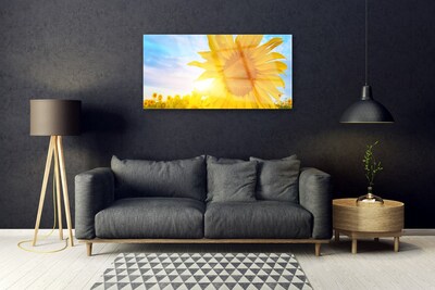 Plexiglas® Wall Art Sunflower floral yellow