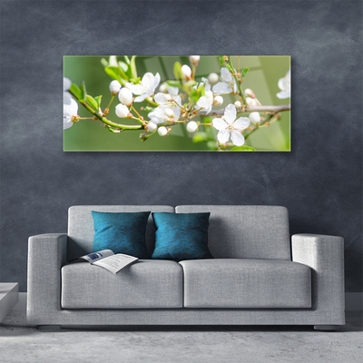 Plexiglas® Wall Art Branches flowers floral green white