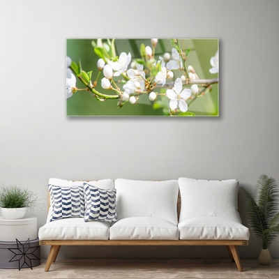 Plexiglas® Wall Art Branches flowers floral green white