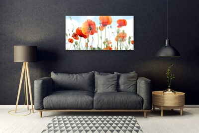 Plexiglas® Wall Art Poppies floral red