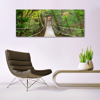 Plexiglas® Wall Art Bridge forest nature brown green