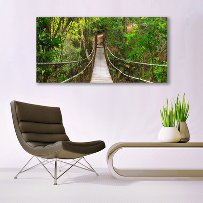 Plexiglas® Wall Art Bridge forest nature brown green