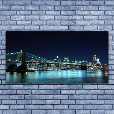 Plexiglas® Wall Art Bridge sea architecture blue